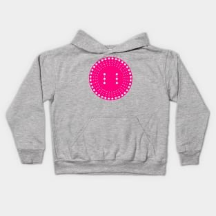 Simplistic Pink/White Spiral Kids Hoodie